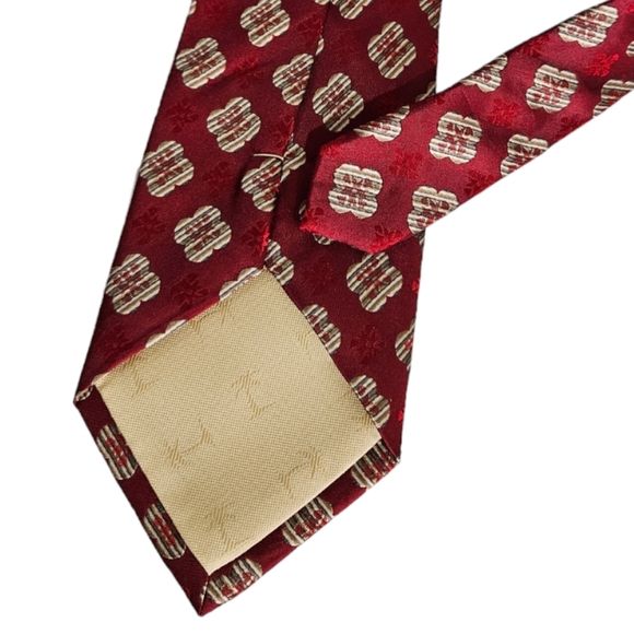 TOMMY BAHAMA Red Geometric Art Silk LUXURY Tie - Picture 5 of 5